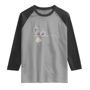 Cannabis Weed Raglan Shirt Molecule THC Marijuana Stoner TS11 Sport Gray Black Print Your Wear