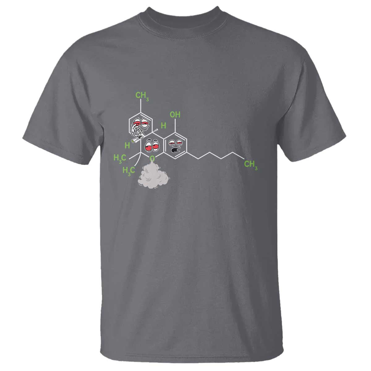 Cannabis Weed T Shirt Molecule THC Marijuana Stoner TS11 Charcoal Print Your Wear