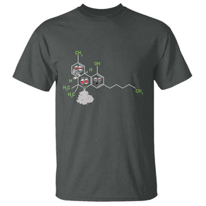 Cannabis Weed T Shirt Molecule THC Marijuana Stoner TS11 Dark Heather Print Your Wear
