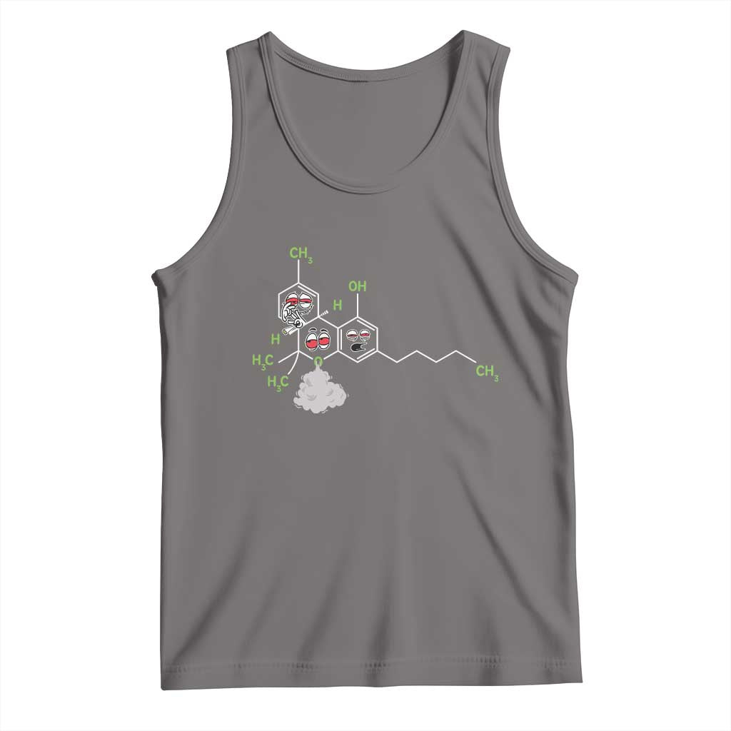 Cannabis Weed Tank Top Molecule THC Marijuana Stoner TS11 Deep Heather Print Your Wear