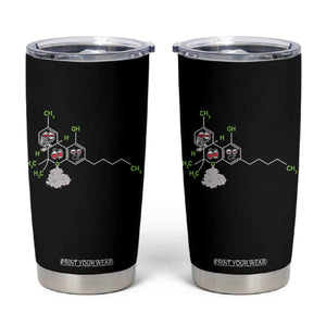 Cannabis Weed Tumbler Cup Molecule THC Marijuana Stoner TS11 Black Print Your Wear