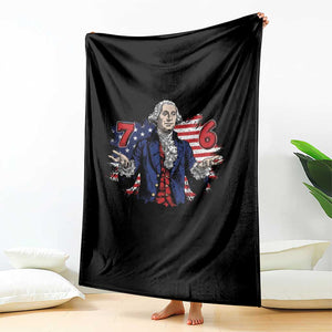 Funny George Washington 67 Throw Blanket Six Seven Meme Gen Alpha Slang TS11 Print Your Wear