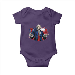 Funny George Washington 67 Baby Onesie Six Seven Meme Gen Alpha Slang TS11 Purple Print Your Wear