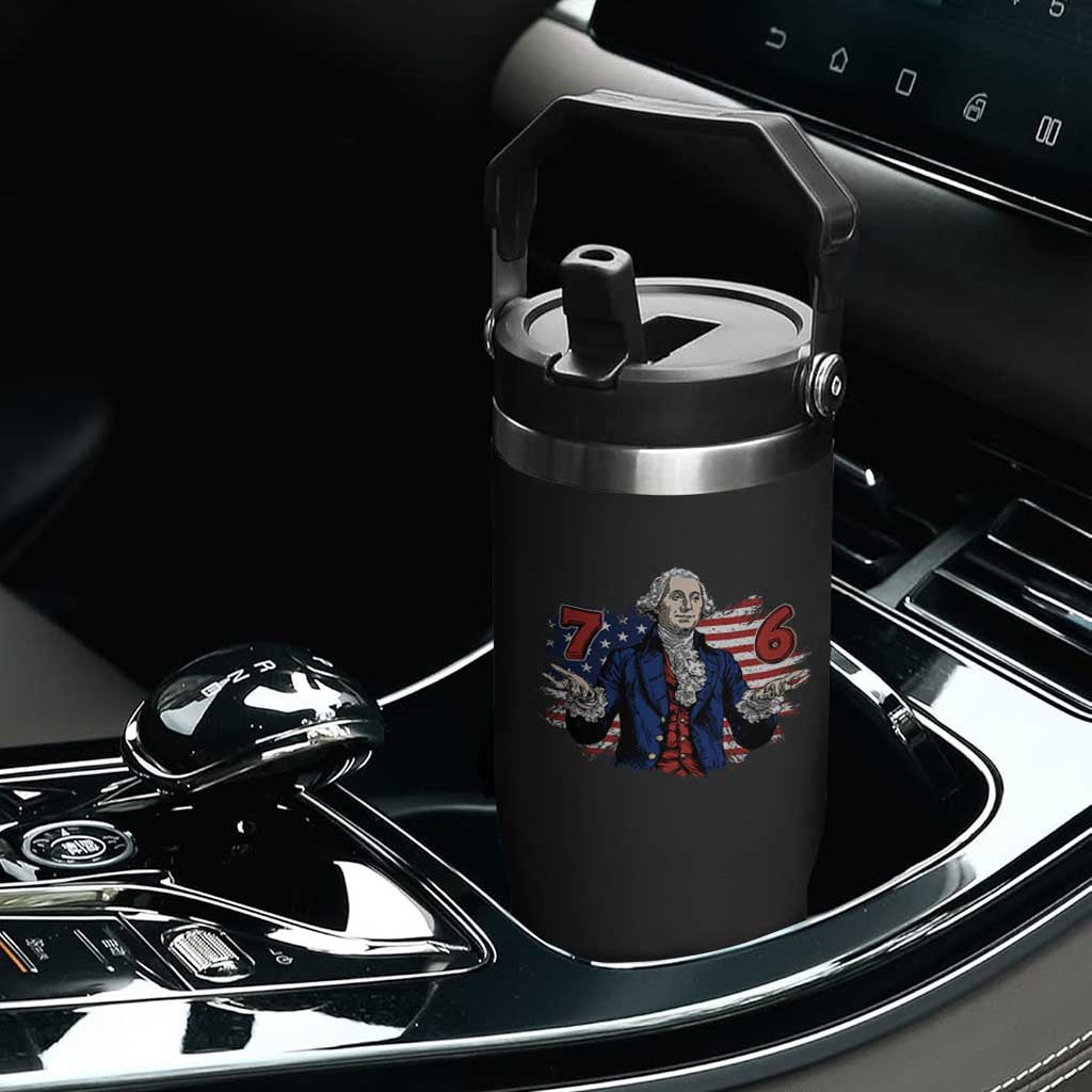 Funny George Washington 67 Flip Straw Tumbler Six Seven Meme Gen Alpha Slang TS11 Print Your Wear