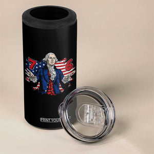 Funny George Washington 67 4 in 1 Can Cooler Tumbler Six Seven Meme Gen Alpha Slang TS11 Print Your Wear