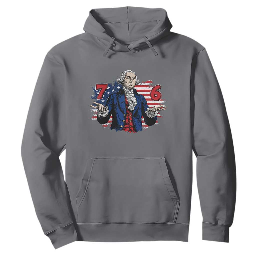 Funny George Washington 67 Hoodie Six Seven Meme Gen Alpha Slang TS11 Charcoal Print Your Wear