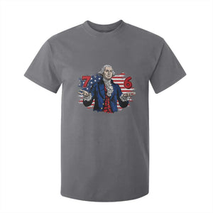 Funny George Washington 67 T Shirt For Kid Six Seven Meme Gen Alpha Slang TS11 Charcoal Print Your Wear