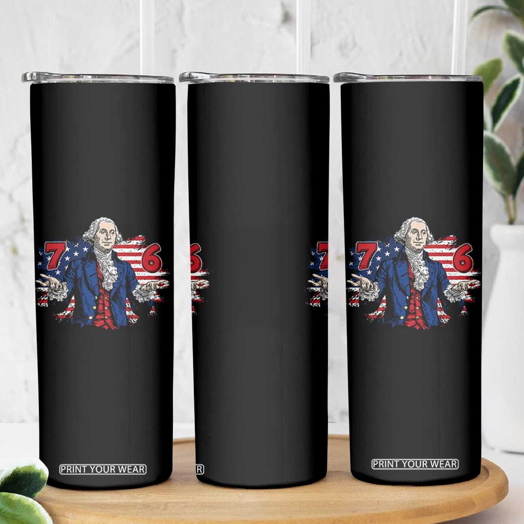 Funny George Washington 67 Skinny Tumbler Six Seven Meme Gen Alpha Slang TS11 Print Your Wear