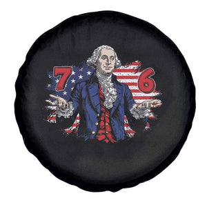 Funny George Washington 67 Spare Tire Cover Six Seven Meme Gen Alpha Slang TS11 Print Your Wear