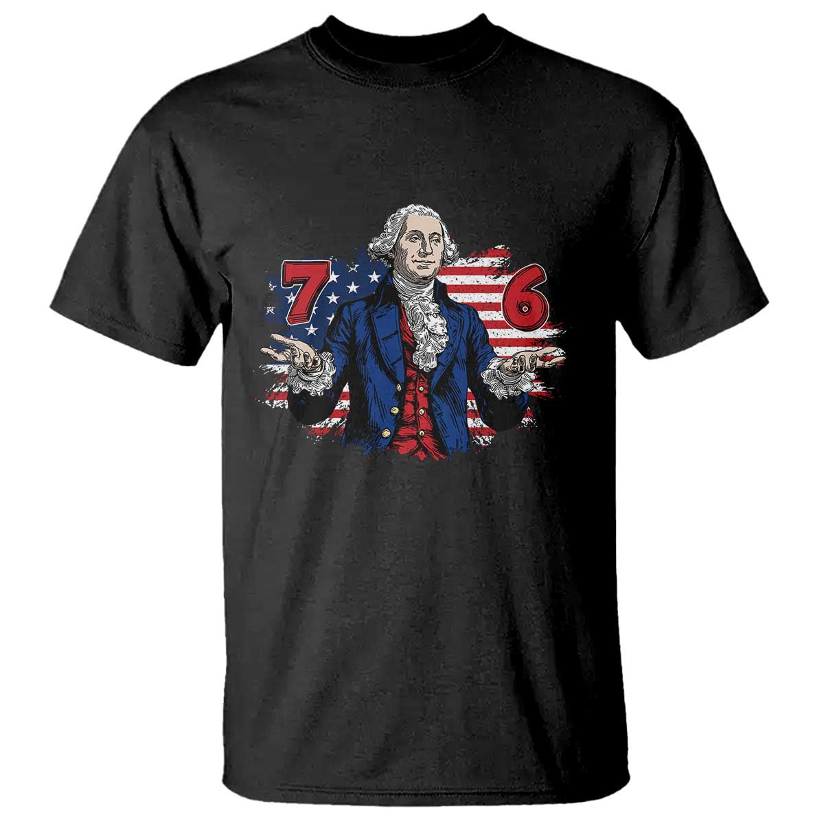 Funny George Washington 67 T Shirt Six Seven Meme Gen Alpha Slang TS11 Black Print Your Wear