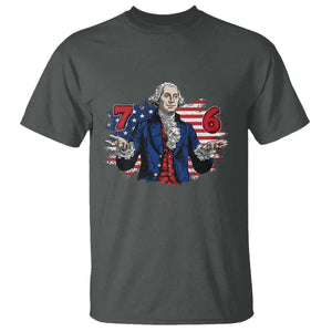 Funny George Washington 67 T Shirt Six Seven Meme Gen Alpha Slang TS11 Dark Heather Print Your Wear