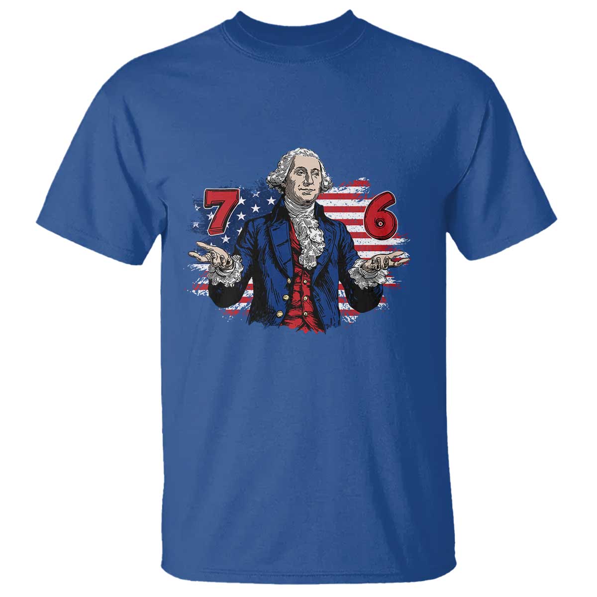 Funny George Washington 67 T Shirt Six Seven Meme Gen Alpha Slang TS11 Royal Blue Print Your Wear