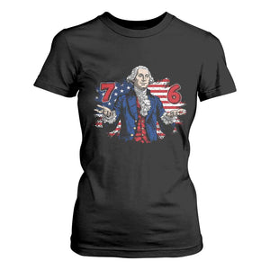 Funny George Washington 67 T Shirt For Women Six Seven Meme Gen Alpha Slang TS11 Black Print Your Wear