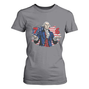 Funny George Washington 67 T Shirt For Women Six Seven Meme Gen Alpha Slang TS11 Charcoal Print Your Wear