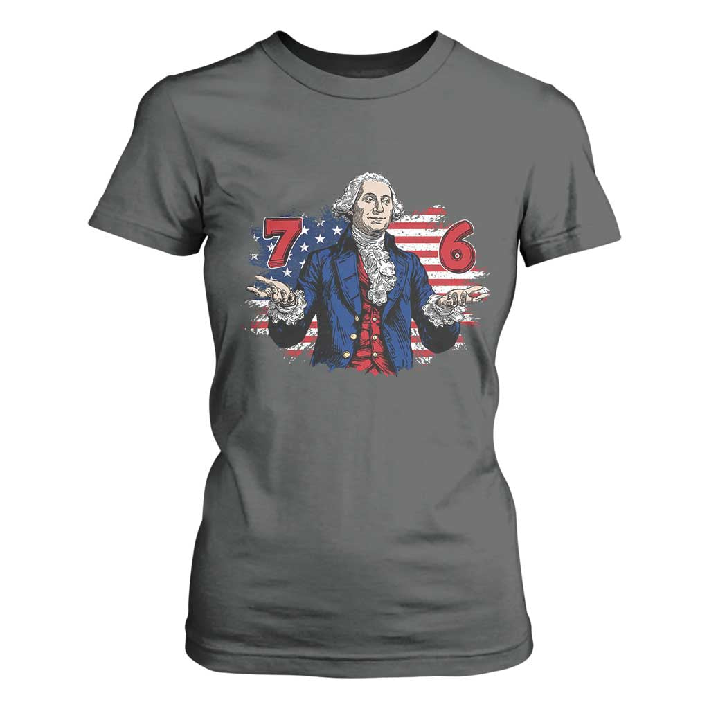 Funny George Washington 67 T Shirt For Women Six Seven Meme Gen Alpha Slang TS11 Dark Heather Print Your Wear