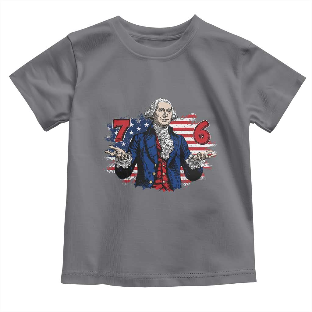 Funny George Washington 67 Toddler T Shirt Six Seven Meme Gen Alpha Slang TS11 Charcoal Print Your Wear