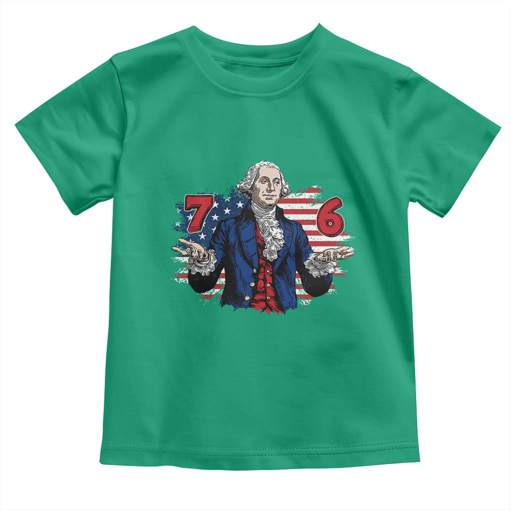 Funny George Washington 67 Toddler T Shirt Six Seven Meme Gen Alpha Slang TS11 Irish Green Print Your Wear
