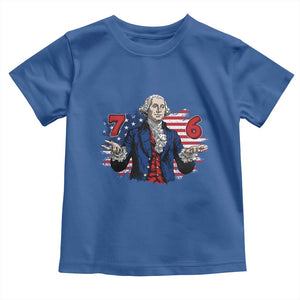 Funny George Washington 67 Toddler T Shirt Six Seven Meme Gen Alpha Slang TS11 Royal Blue Print Your Wear