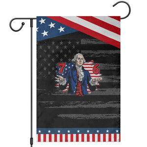 Funny George Washington 67 Patriotic Garden Flag Six Seven Meme Gen Alpha Slang TS11 Distressed Black Blue Print Your Wear