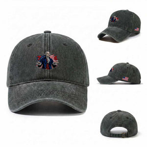 Funny George Washington 67 Washed Cotton Baseball Cap Six Seven Meme Gen Alpha Slang