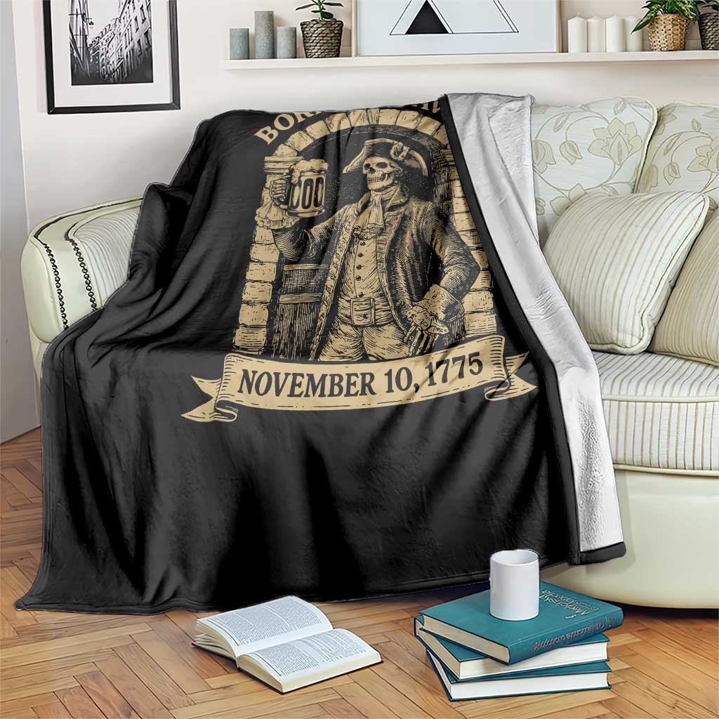 Funny Born In A Tavern Throw Blanket 250th Birthday Military TS11 Print Your Wear