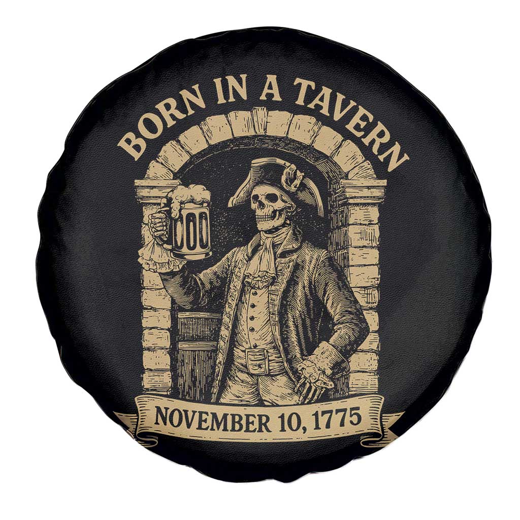 Funny Born In A Tavern Spare Tire Cover 250th Birthday Military TS11 Print Your Wear