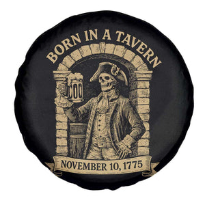 Funny Born In A Tavern Spare Tire Cover 250th Birthday Military TS11 Print Your Wear
