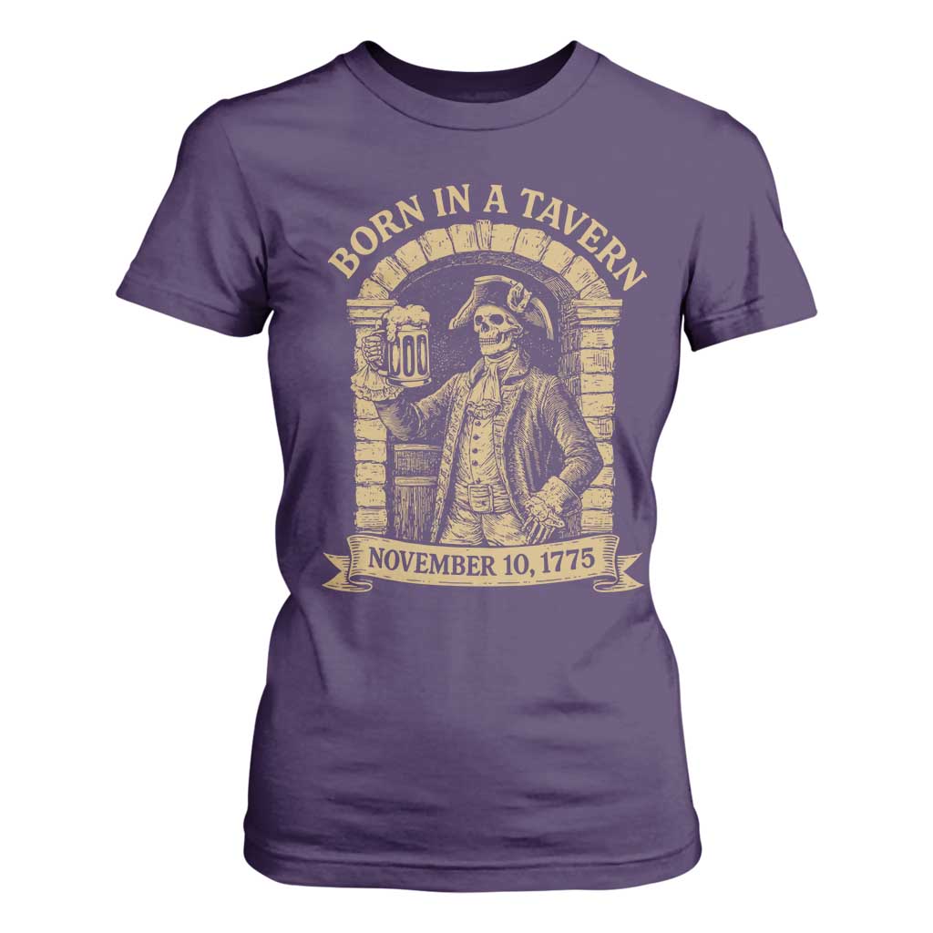 Funny Born In A Tavern T Shirt For Women 250th Birthday Military TS11 Purple Print Your Wear