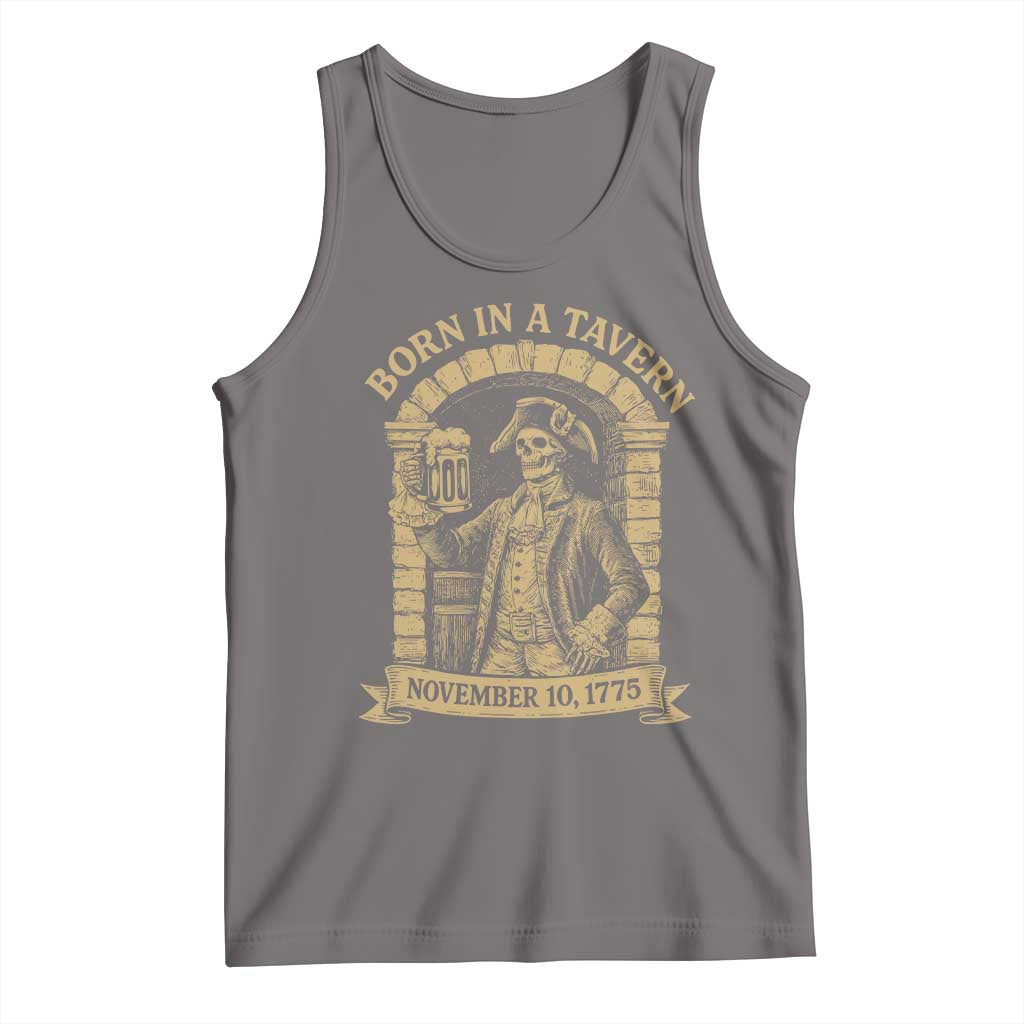 Funny Born In A Tavern Tank Top 250th Birthday Military TS11 Deep Heather Print Your Wear
