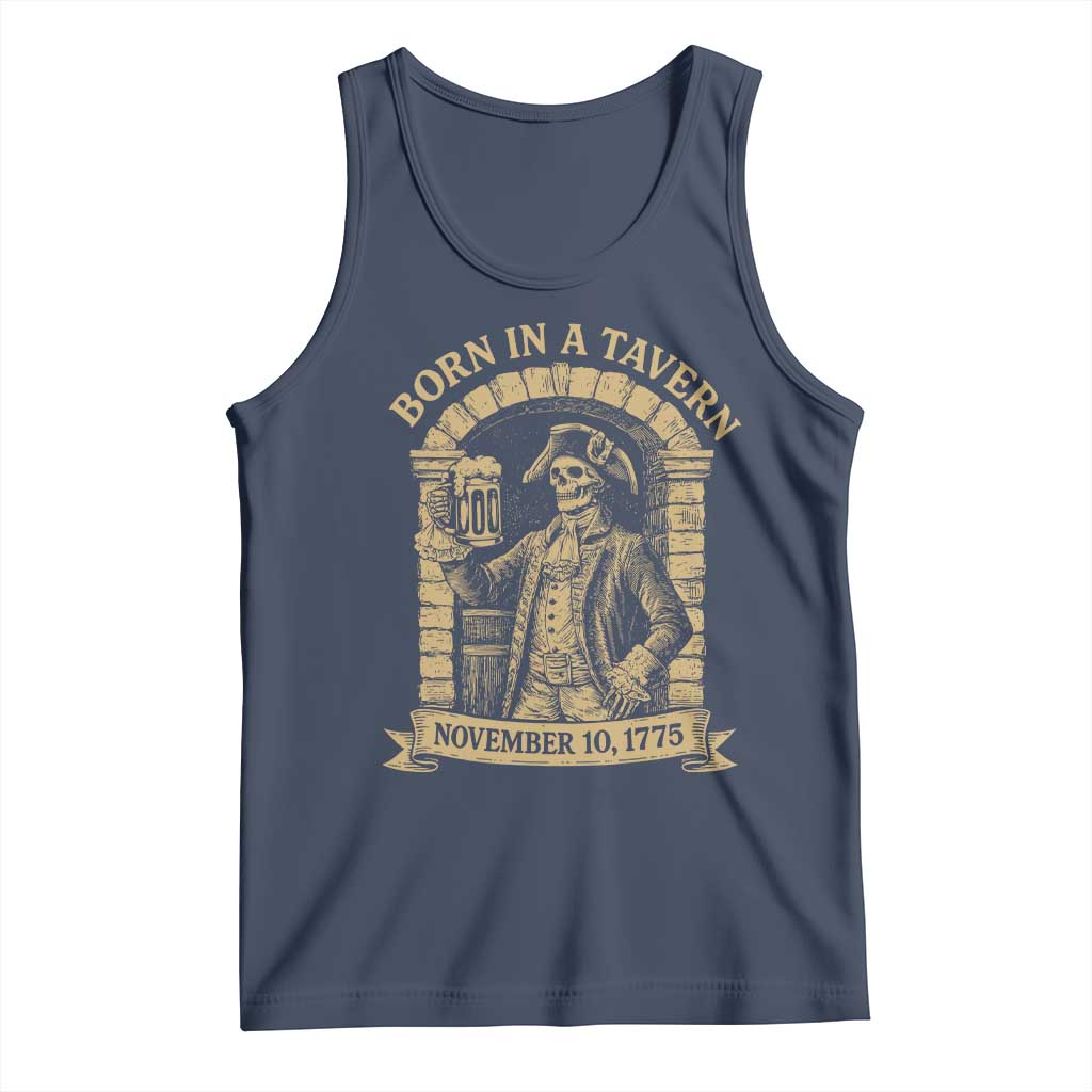 Funny Born In A Tavern Tank Top 250th Birthday Military TS11 Navy Print Your Wear