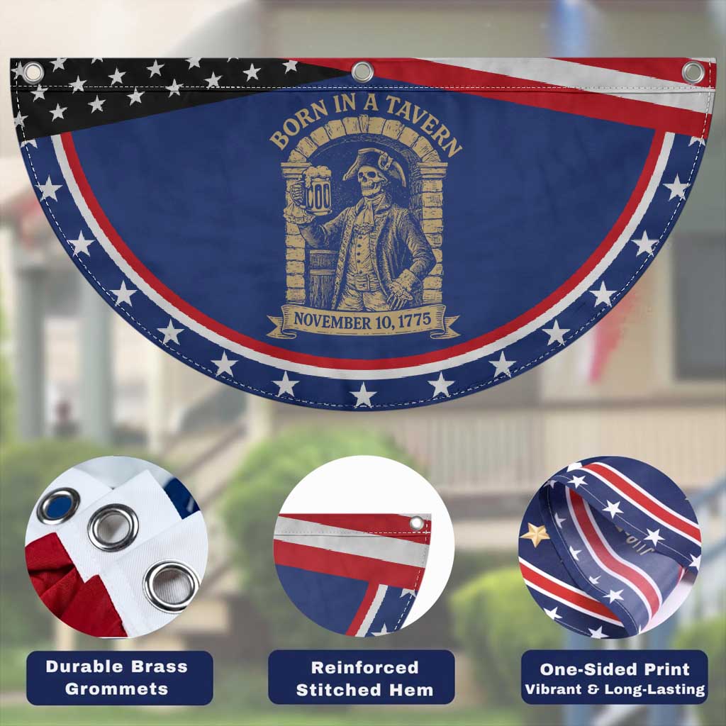 Funny Born In A Tavern Patriotic Fan Flag 250th Birthday Military TS11 Print Your Wear