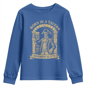 Funny Born In A Tavern Youth Sweatshirt 250th Birthday Military TS11 Royal Blue Print Your Wear