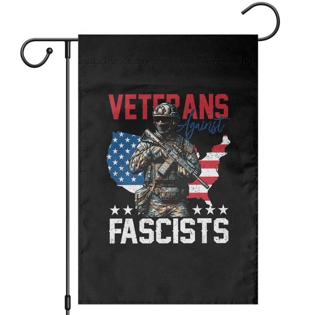 Veterans Against Fascists Garden Flag Patriotic Soldier Vintage American Flag TS11 Black Print Your Wear