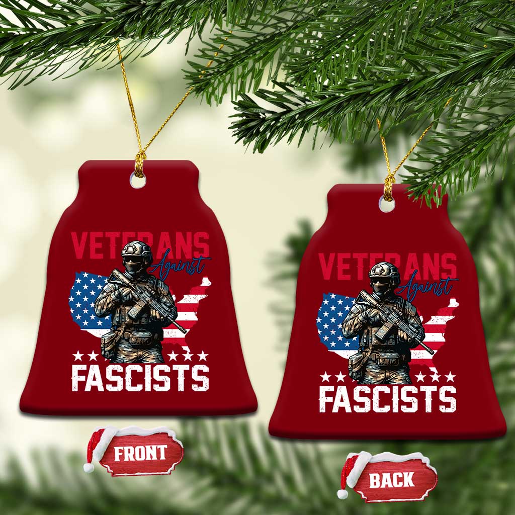 Veterans Against Fascists Ceramic Ornament Patriotic Soldier Vintage American Flag TS11 Print Your Wear