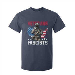 Veterans Against Fascists T Shirt For Kid Patriotic Soldier Vintage American Flag - Print Your Wear