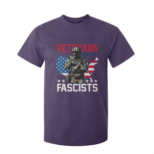 Veterans Against Fascists T Shirt For Kid Patriotic Soldier Vintage American Flag TS11 Purple Print Your Wear