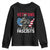 Veterans Against Fascists Youth Sweatshirt Patriotic Soldier Vintage American Flag - Print Your Wear