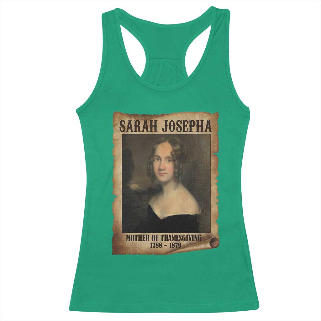 Sarah Josepha Hale Racerback Tank Top Mother Of Thanksgiving TS11 Irish Green Print Your Wear