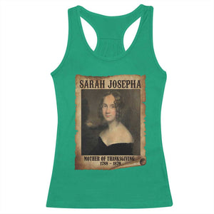 Sarah Josepha Hale Racerback Tank Top Mother Of Thanksgiving TS11 Irish Green Print Your Wear