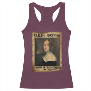 Sarah Josepha Hale Racerback Tank Top Mother Of Thanksgiving TS11 Maroon Print Your Wear