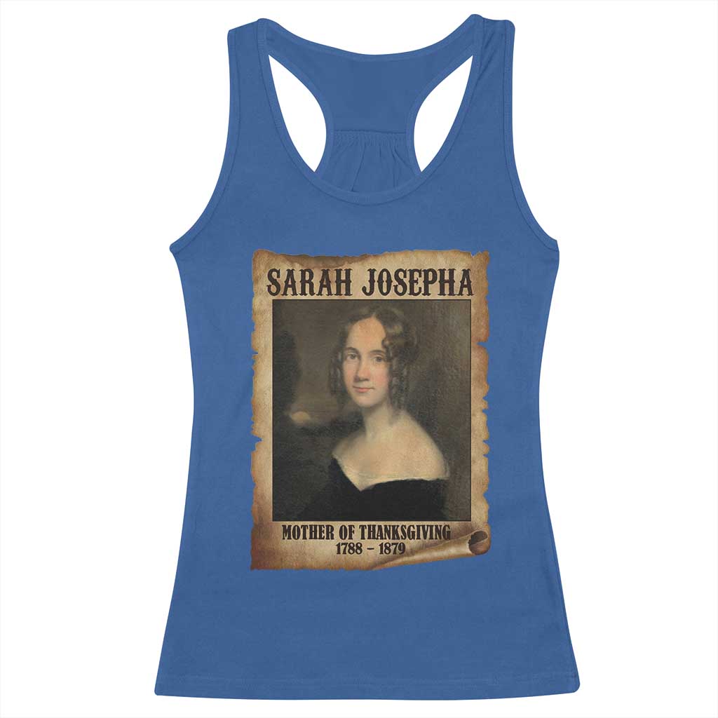 Sarah Josepha Hale Racerback Tank Top Mother Of Thanksgiving TS11 Royal Blue Print Your Wear
