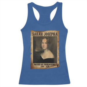 Sarah Josepha Hale Racerback Tank Top Mother Of Thanksgiving TS11 Royal Blue Print Your Wear