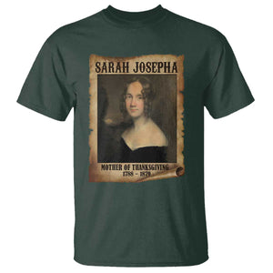 Sarah Josepha Hale T Shirt Mother Of Thanksgiving TS11 Dark Forest Green Print Your Wear