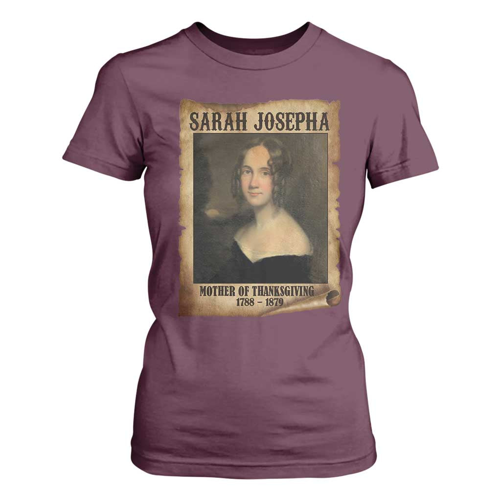 Sarah Josepha Hale T Shirt For Women Mother Of Thanksgiving TS11 Maroon Print Your Wear