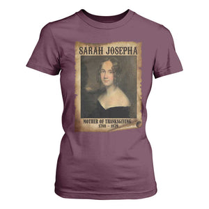 Sarah Josepha Hale T Shirt For Women Mother Of Thanksgiving TS11 Maroon Print Your Wear