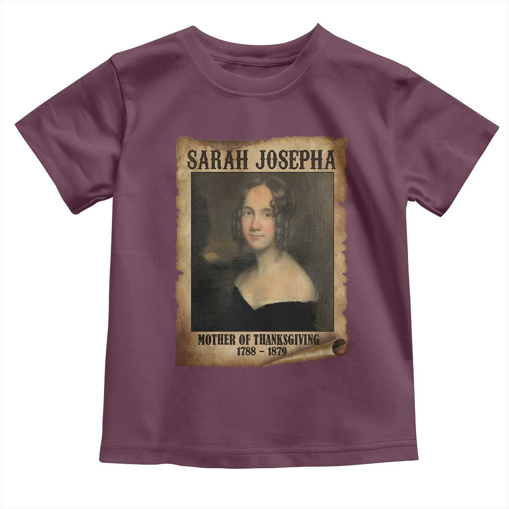 Sarah Josepha Hale Toddler T Shirt Mother Of Thanksgiving TS11 Maroon Print Your Wear