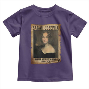 Sarah Josepha Hale Toddler T Shirt Mother Of Thanksgiving TS11 Purple Print Your Wear