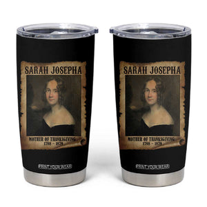 Sarah Josepha Hale Tumbler Cup Mother Of Thanksgiving TS11 Black Print Your Wear