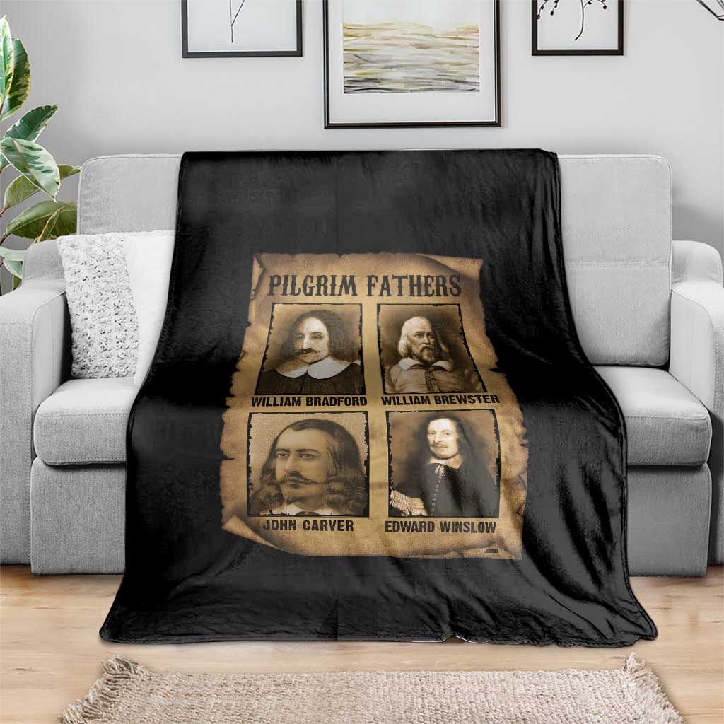 Thanksgiving Pilgrim Fathers Throw Blanket Plymouth Colony Massachusetts History TS11 Print Your Wear