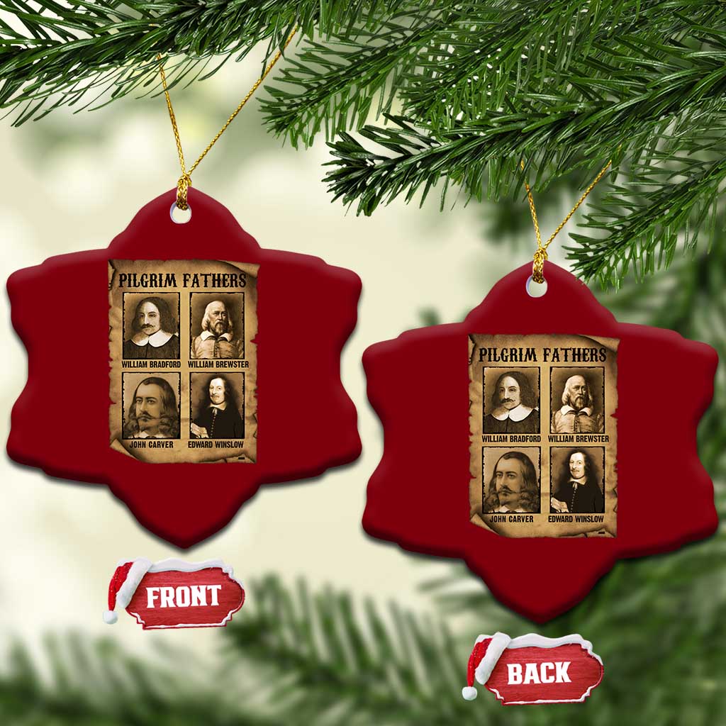 Thanksgiving Pilgrim Fathers Ceramic Ornament Plymouth Colony Massachusetts History TS11 Print Your Wear